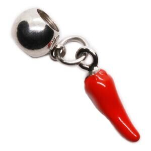 Elegant Red Pepper Charm Pendant - Chili Pepper Jewelry for Red Decor